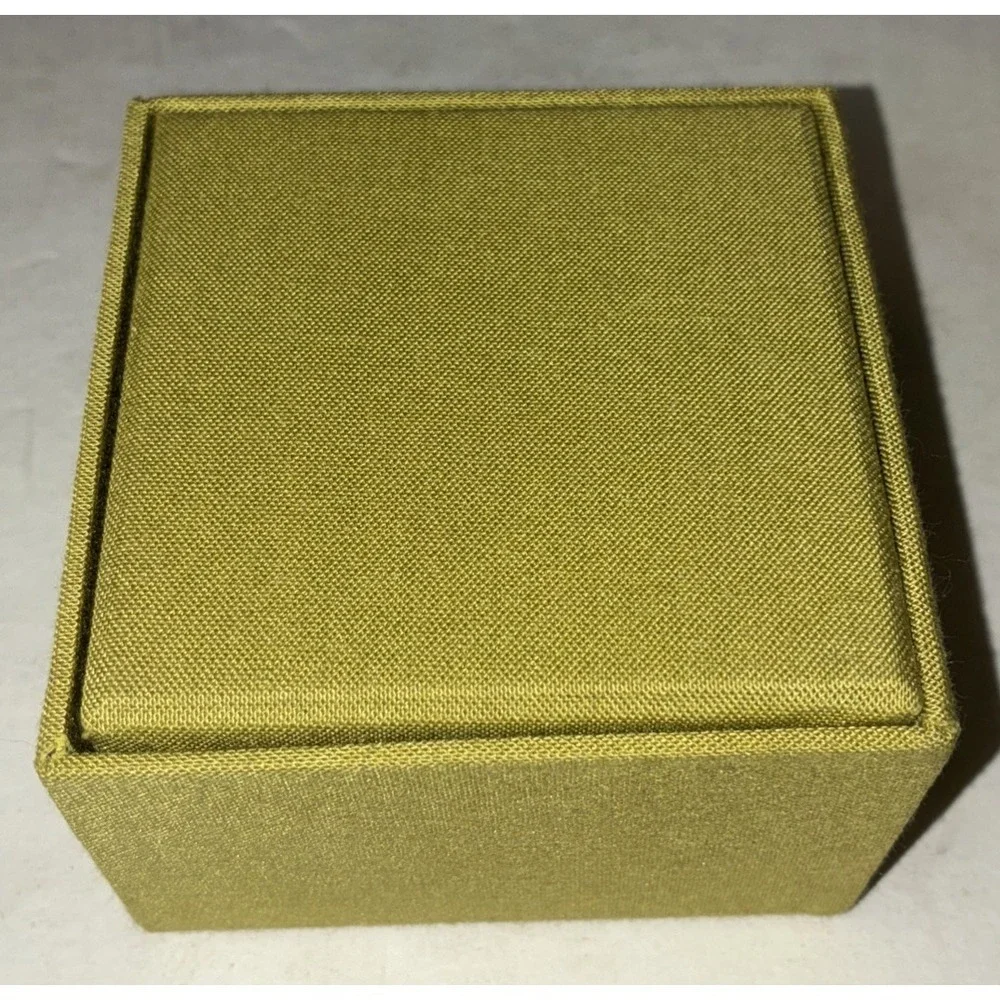 Gucci Gift Box Green Fabric Purple Interior Ring Jewelry Small 3x3x2.25